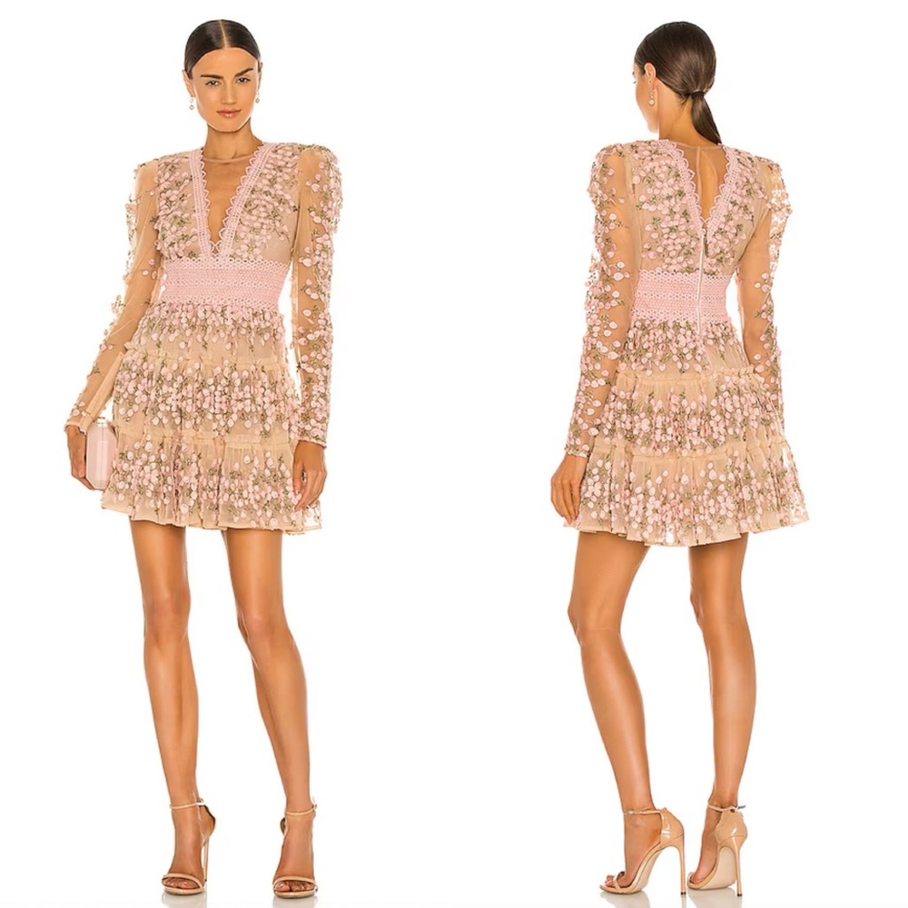 Bronx and Banco Megan Mini Dress in Rose